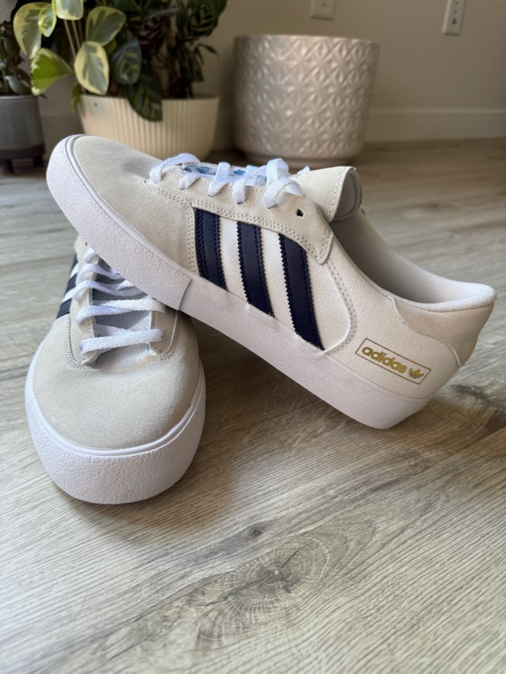 NWB adidas Matchbreak Super Men’s 11 Womens 12.5 white navy skateboarding canvas - Picture 12 of 13
